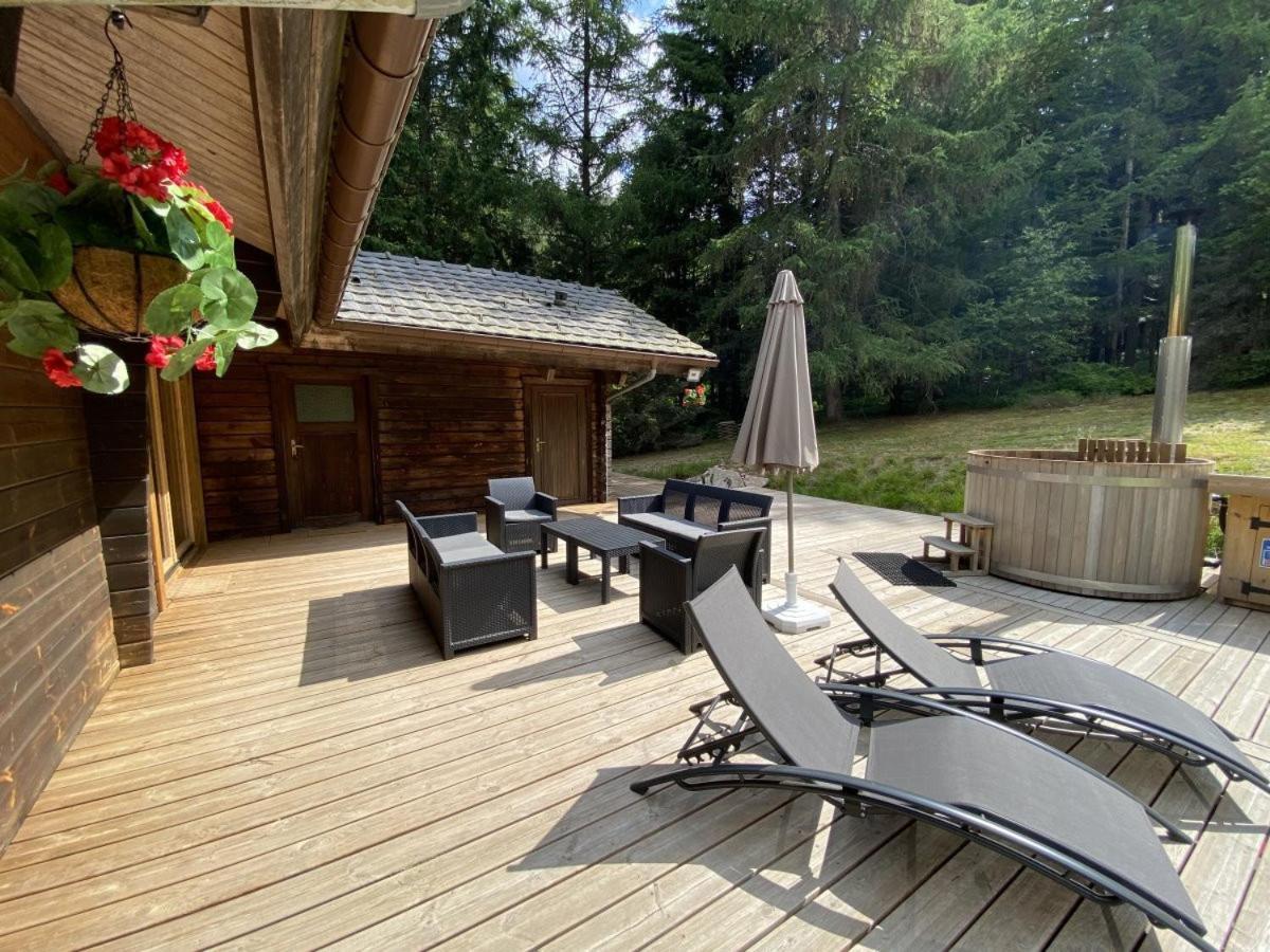 Le Fishing Lodge Chalet En Bois Avec Bain Nordique La Bresse Luaran gambar