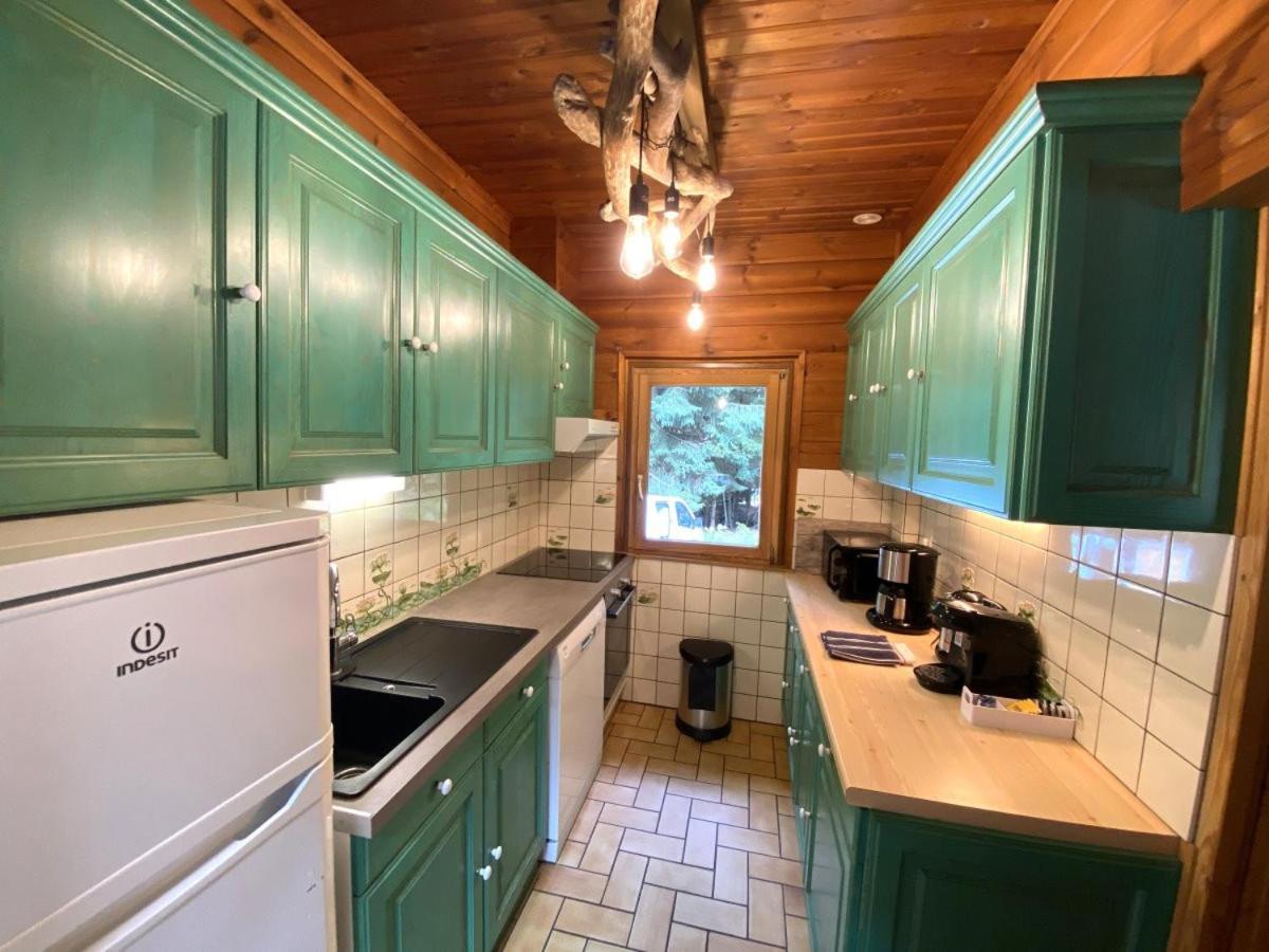 Le Fishing Lodge Chalet En Bois Avec Bain Nordique La Bresse Luaran gambar