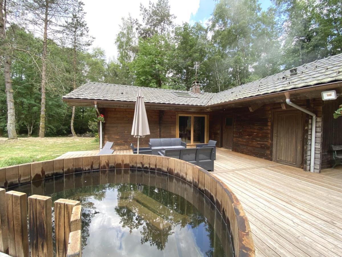 Le Fishing Lodge Chalet En Bois Avec Bain Nordique La Bresse Luaran gambar