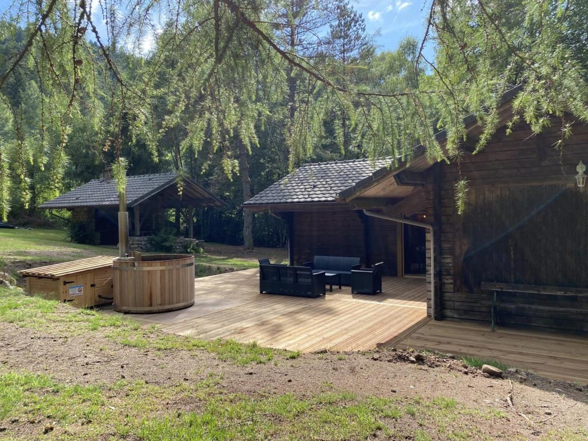 Le Fishing Lodge Chalet En Bois Avec Bain Nordique La Bresse Luaran gambar